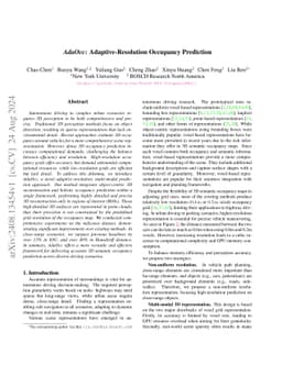 AdaOcc: Adaptive-Resolution Occupancy Prediction