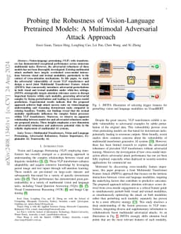 Probing the Robustness of Vision-Language Pretrained Models: A
  Multimodal Adversarial Attack Approach