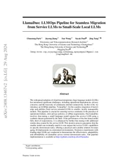 LlamaDuo: LLMOps Pipeline for Seamless Migration from Service LLMs to
  Small-Scale Local LLMs