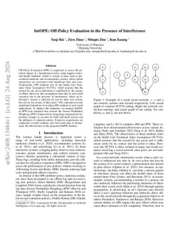 IntOPE: Off-Policy Evaluation in the Presence of Interference