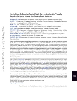 AngleSizer: Enhancing Spatial Scale Perception for the Visually Impaired
  with an Interactive Smartphone Assistant
