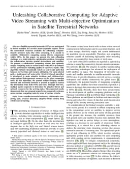Unleashing Collaborative Computing for Adaptive Video Streaming with
  Multi-objective Optimization in Satellite Terrestrial Networks