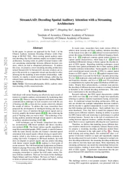 StreamAAD: Decoding Spatial Auditory Attention with a Streaming
  Architecture