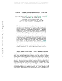 Recent Event Camera Innovations: A Survey