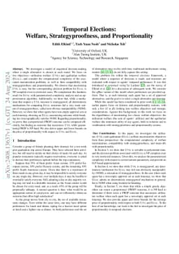 Temporal Elections: Welfare, Strategyproofness, and Proportionality