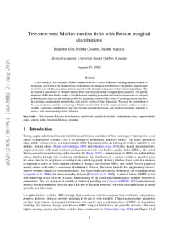 Tree-structured Markov random fields with Poisson marginal distributions