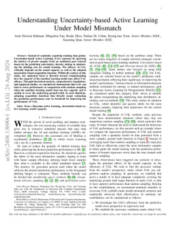 Understanding Uncertainty-based Active Learning Under Model Mismatch