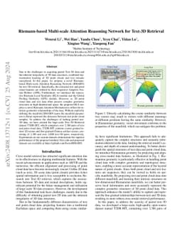 Riemann-based Multi-scale Attention Reasoning Network for Text-3D
  Retrieval