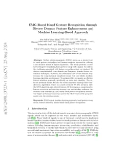 EMG-Based Hand Gesture Recognition through Diverse Domain Feature
  Enhancement and Machine Learning-Based Approach