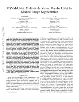 MSVM-UNet: Multi-Scale Vision Mamba UNet for Medical Image Segmentation