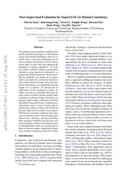 Poor-Supervised Evaluation for SuperLLM via Mutual Consistency