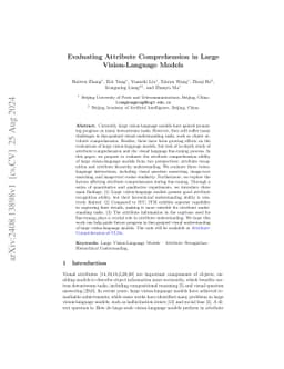 Evaluating Attribute Comprehension in Large Vision-Language Models