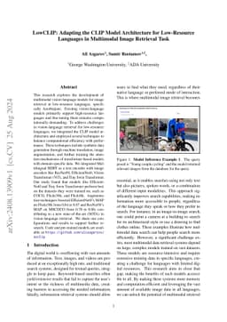 LowCLIP: Adapting the CLIP Model Architecture for Low-Resource Languages
  in Multimodal Image Retrieval Task