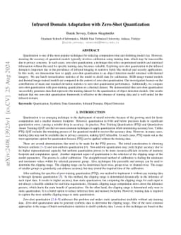 Infrared Domain Adaptation with Zero-Shot Quantization
