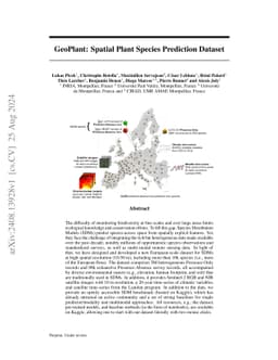 GeoPlant: Spatial Plant Species Prediction Dataset