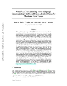 Video-CCAM: Enhancing Video-Language Understanding with Causal
  Cross-Attention Masks for Short and Long Videos