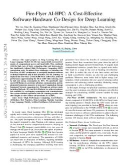 Fire-Flyer AI-HPC: A Cost-Effective Software-Hardware Co-Design for Deep
  Learning