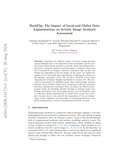 BackFlip: The Impact of Local and Global Data Augmentations on Artistic
  Image Aesthetic Assessment
