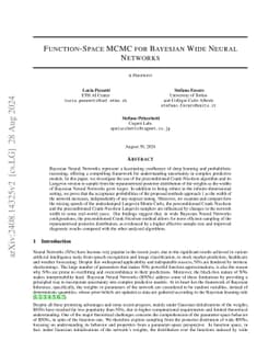 Function-Space MCMC for Bayesian Wide Neural Networks