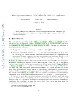 One-layer transformers fail to solve the induction heads task