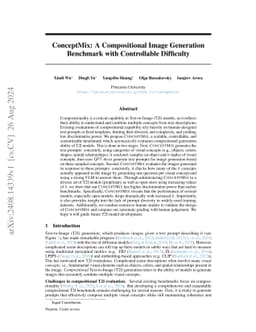 ConceptMix: A Compositional Image Generation Benchmark with Controllable
  Difficulty
