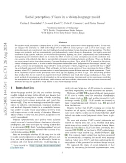 Social perception of faces in a vision-language model