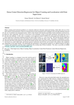 Dense Center-Direction Regression for Object Counting and Localization
  with Point Supervision