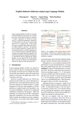 Explicit Inductive Inference using Large Language Models