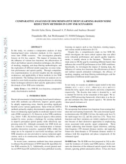 Comparative Analysis Of Discriminative Deep Learning-Based Noise
  Reduction Methods In Low SNR Scenarios