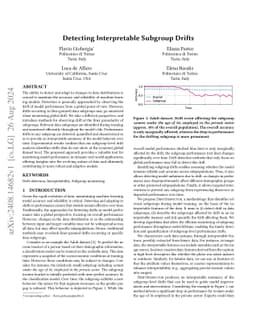 Detecting Interpretable Subgroup Drifts