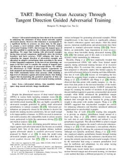 TART: Boosting Clean Accuracy Through Tangent Direction Guided
  Adversarial Training