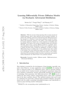 Learning Differentially Private Diffusion Models via Stochastic
  Adversarial Distillation