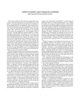 A global AI community requires language-diverse publishing