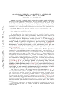 Data-driven Effective Modeling of Multiscale Stochastic Dynamical
  Systems