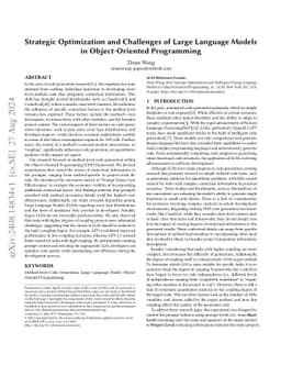 Strategic Optimization and Challenges of Large Language Models in
  Object-Oriented Programming