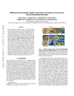 Diffusion based Semantic Outlier Generation via Nuisance Awareness for
  Out-of-Distribution Detection