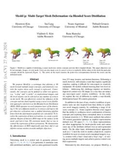 MeshUp: Multi-Target Mesh Deformation via Blended Score Distillation