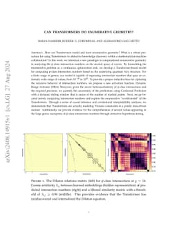 Can Transformers Do Enumerative Geometry?