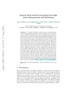 Towards Real-world Event-guided Low-light Video Enhancement and
  Deblurring