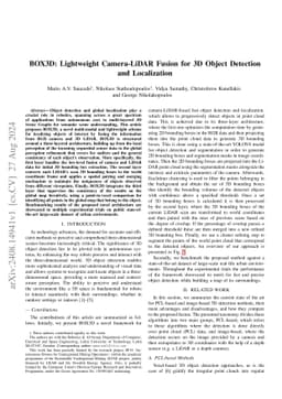 BOX3D: Lightweight Camera-LiDAR Fusion for 3D Object Detection and
  Localization