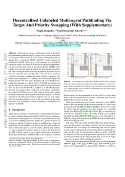 Decentralized Unlabeled Multi-agent Pathfinding Via Target And Priority
  Swapping (With Supplementary)