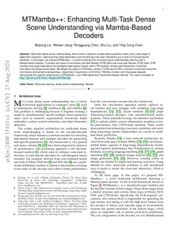 MTMamba++: Enhancing Multi-Task Dense Scene Understanding via
  Mamba-Based Decoders