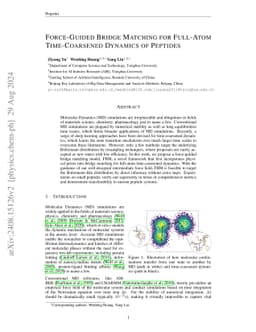 Force-Guided Bridge Matching for Full-Atom Time-Coarsened Dynamics of
  Peptides