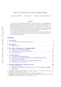 Faster Cycle Detection in the Congested Clique