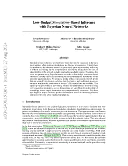 Low-Budget Simulation-Based Inference with Bayesian Neural Networks