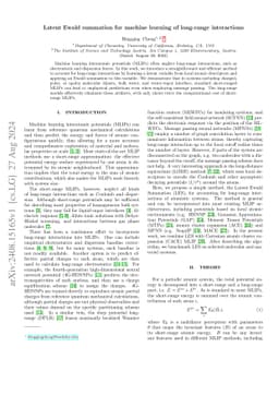 Latent Ewald summation for machine learning of long-range interactions