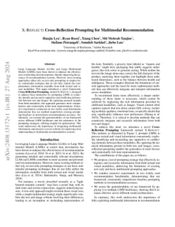 X-Reflect: Cross-Reflection Prompting for Multimodal Recommendation
