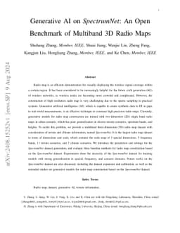Generative AI on SpectrumNet: An Open Benchmark of Multiband 3D Radio
  Maps