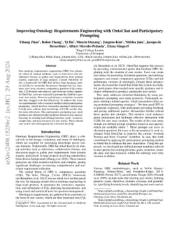 Improving Ontology Requirements Engineering with OntoChat and
  Participatory Prompting