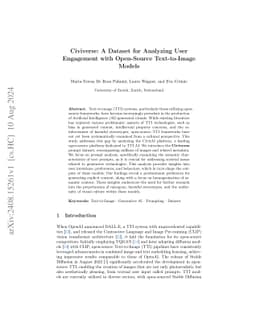 Civiverse: A Dataset for Analyzing User Engagement with Open-Source
  Text-to-Image Models
